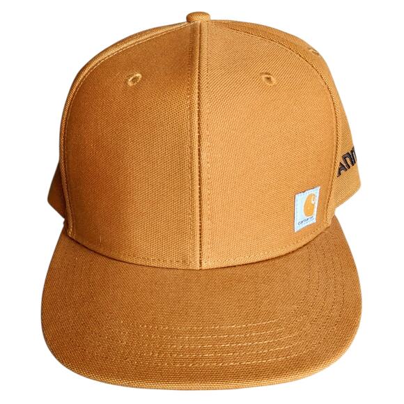 Carhartt Ashland Snapback Duck Canvas Cap Hat High Profile Flat Brim Workwear - Picture 2 of 8